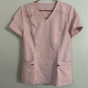 Jaanuu blush pink 4 pocket scrub top Sz M